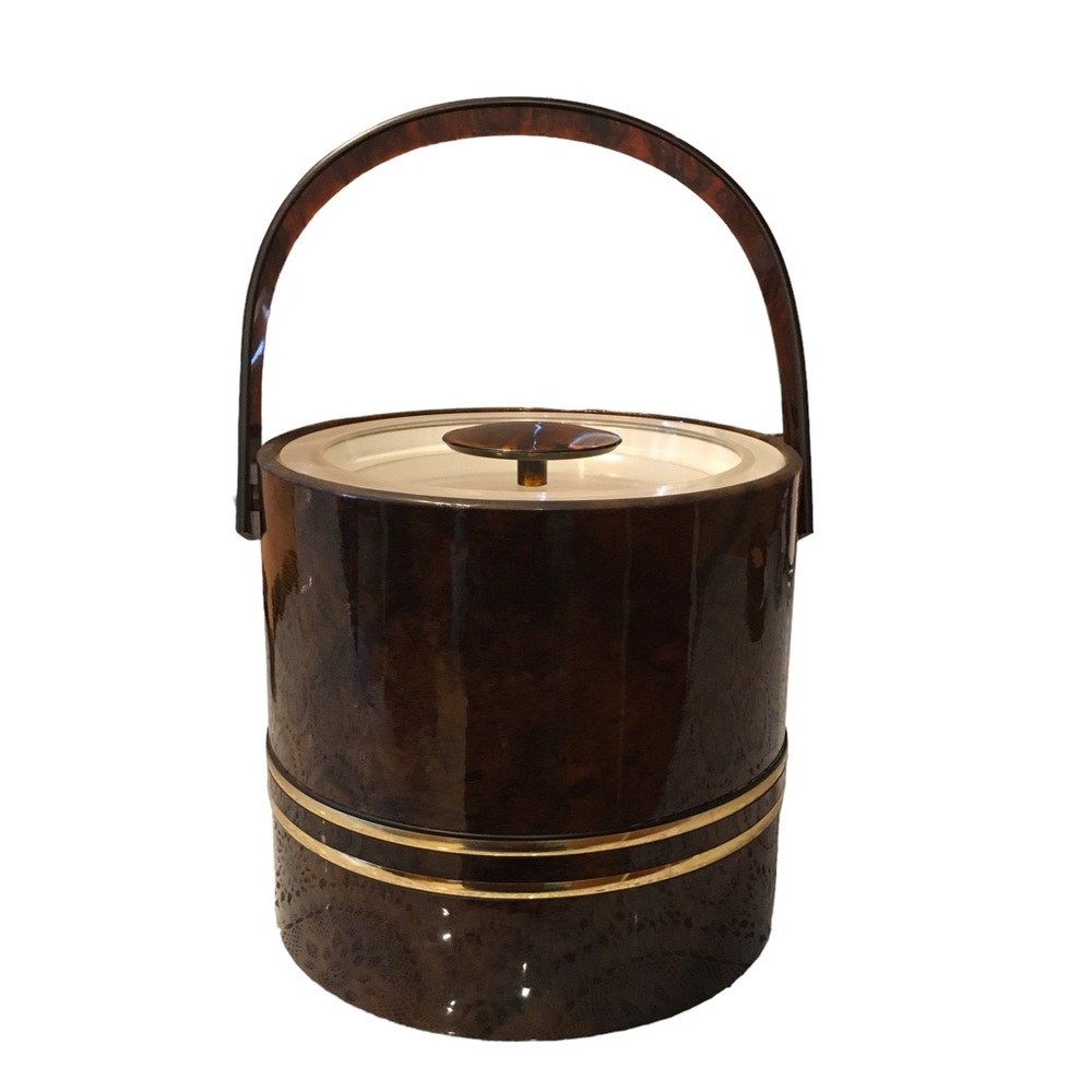 Georges Vintage Ice Bucket w/ 2 coasters